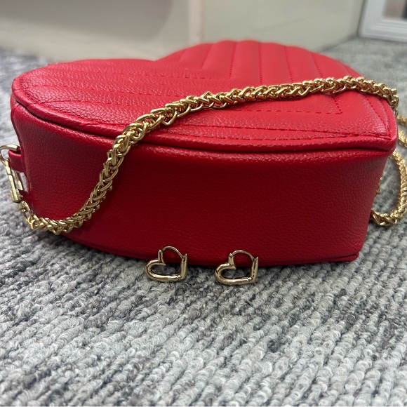 Red Dress Boutique Handbags - Heart-Shaped Gold Huggie Hoop Valentine’s Day Earrings ✨